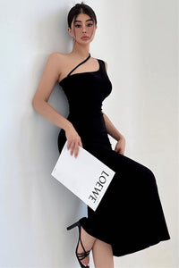 Sexy Women Slash Neck Knit Stretch Maxi Dress