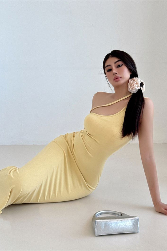 Sexy Women Slash Neck Knit Stretch Maxi Dress