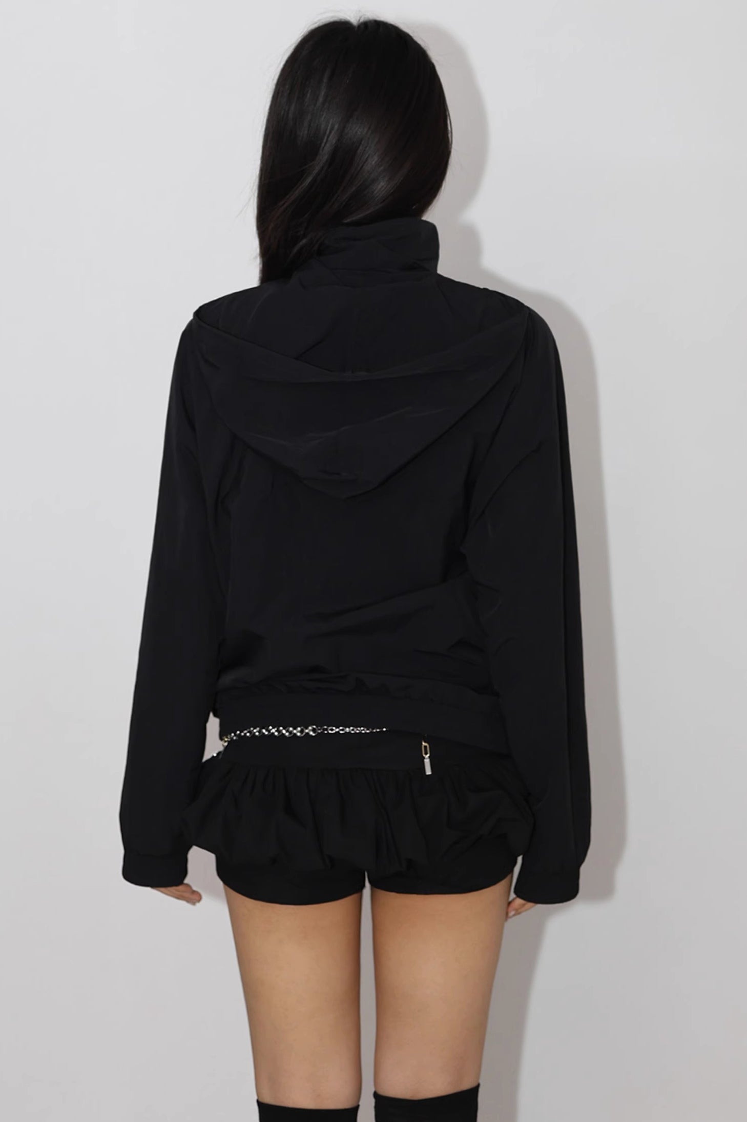 Zip Detail Pocket Side Solid Sport Windbreaker – TOP SHOW