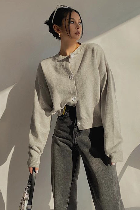 Women's Open Front Cardigan Sweaters Fashion Buttoned Front Outwear Coat