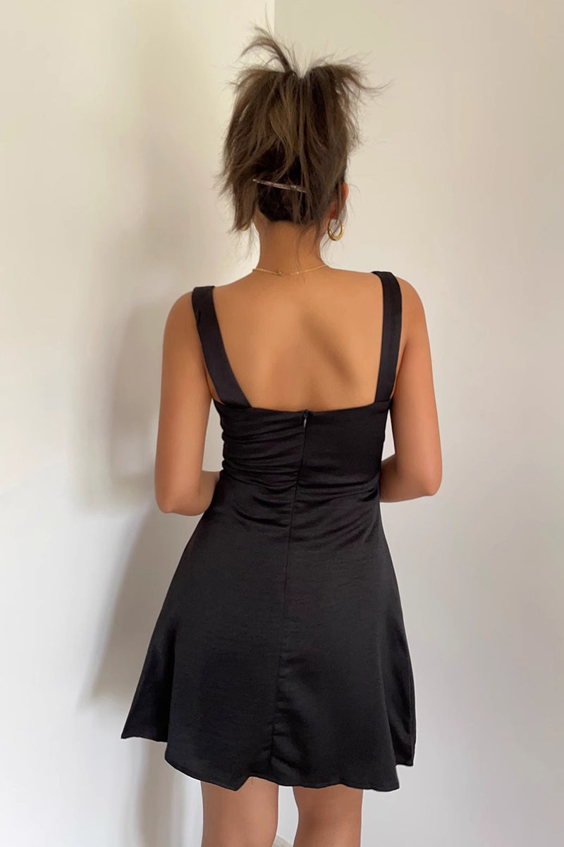 Women's Sexy Square Neck Spaghetti Straps Dress  TOP SHOW