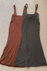 Women's Buckle Detail Halter Dress