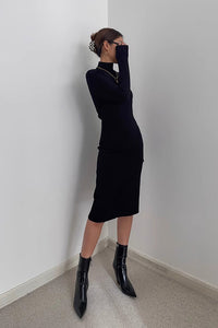 Women's Sexy Mock Neck Bodycon Dress