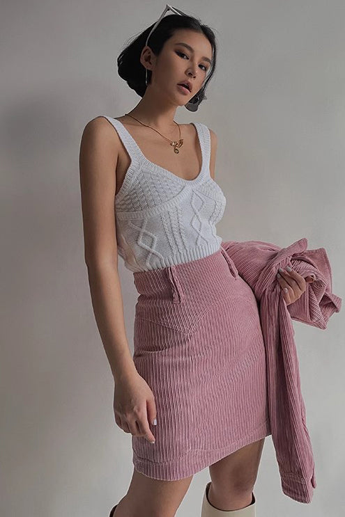 Women's Fashion Sweater Crop Tank Top