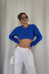 Women's Long Sleeve Ribbed Outwear Crop Sweaters