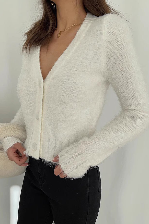 Women's Long Sleeve Wrap V-Neck Sweater