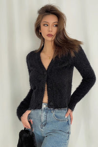 Women's Long Sleeve Wrap V-Neck Sweater