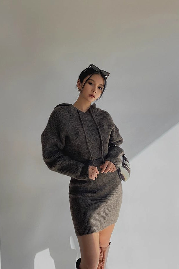 Women's Rib-knit Long Sleeve Fashion Outwear Dress