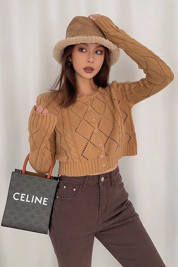 Women's Open Front Cardigan Sweaters Fashion Buttoned Front Knit Outwear Coats