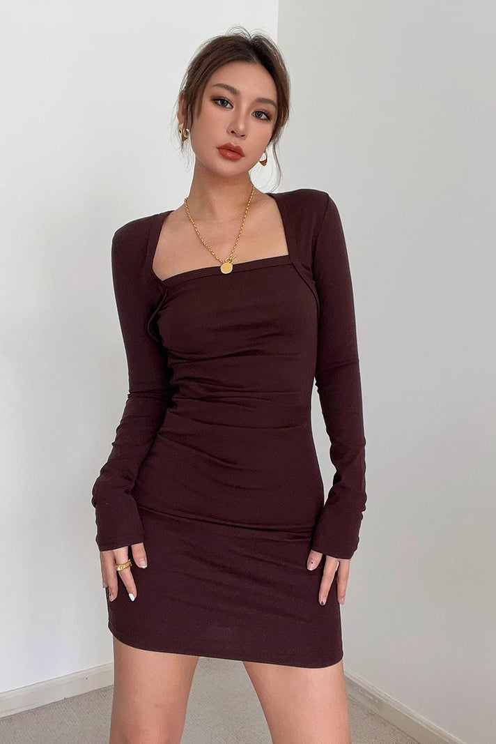 Women's Scoop Neck Sexy Bodycon Dress