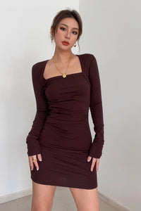 Women's Scoop Neck Sexy Bodycon Dress