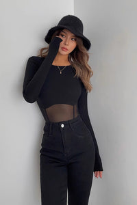 Women's Sexy Mesh Fitted Jumpsuit