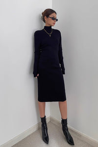 Women's Sexy Mock Neck Bodycon Dress