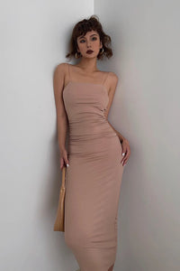 Women's Sleeveless Crisscross Back Bodycon Dress