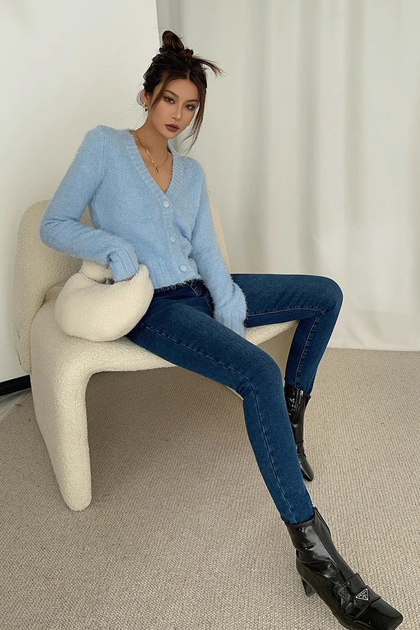 Women's Long Sleeve Wrap V-Neck Sweater