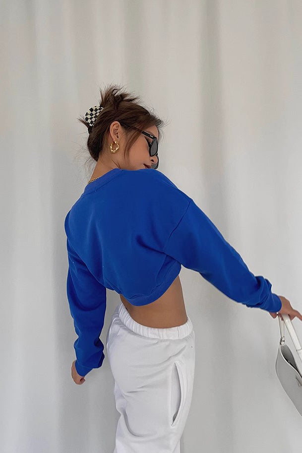 Women's Long Sleeve Ribbed Outwear Crop Sweaters