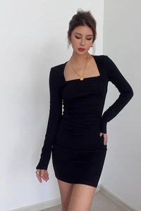 Women's Scoop Neck Sexy Bodycon Dress