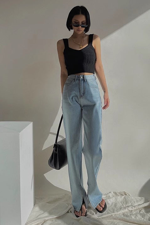 Women's Fashion Sweater Crop Tank Top