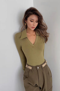 Women's Wrap V-Neck Sweaters Fashion Knit Outwear