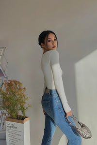 Women's CrissCross Front Lonng Sleeve Tops Shirt