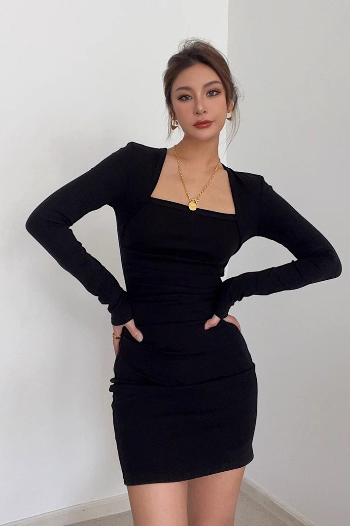 Women's Scoop Neck Sexy Bodycon Dress