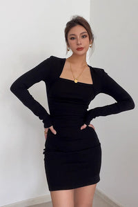 Women's Scoop Neck Sexy Bodycon Dress