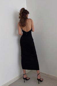 Women's Sleeveless Crisscross Back Bodycon Dress