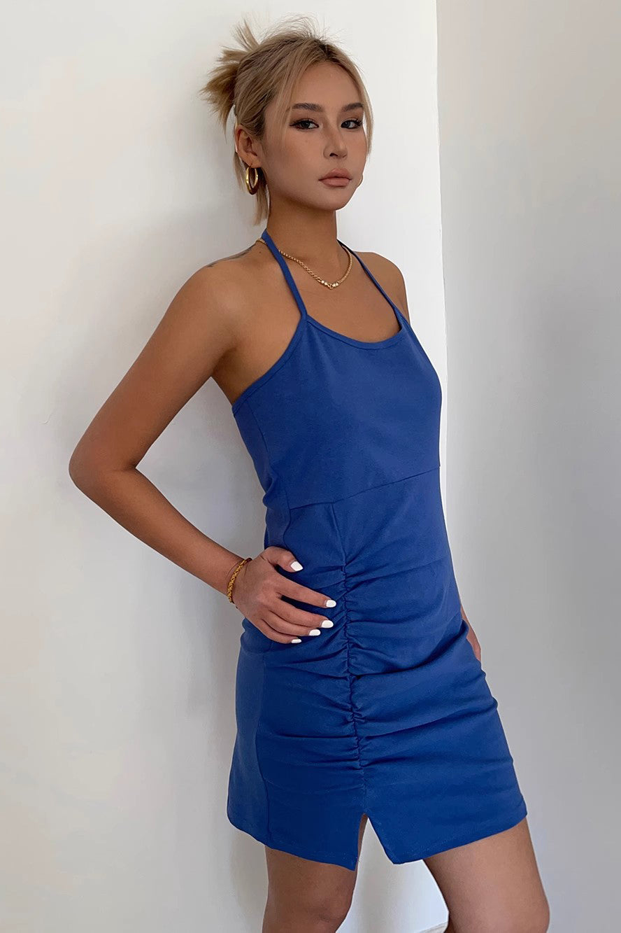 Women's Tie Back Split Hem Bodycon Dress