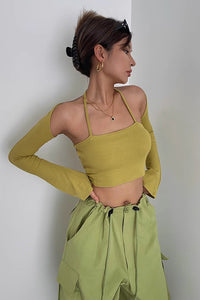 Women's Sexy Long Sleeve Ribbed Fitted Tops Shirt