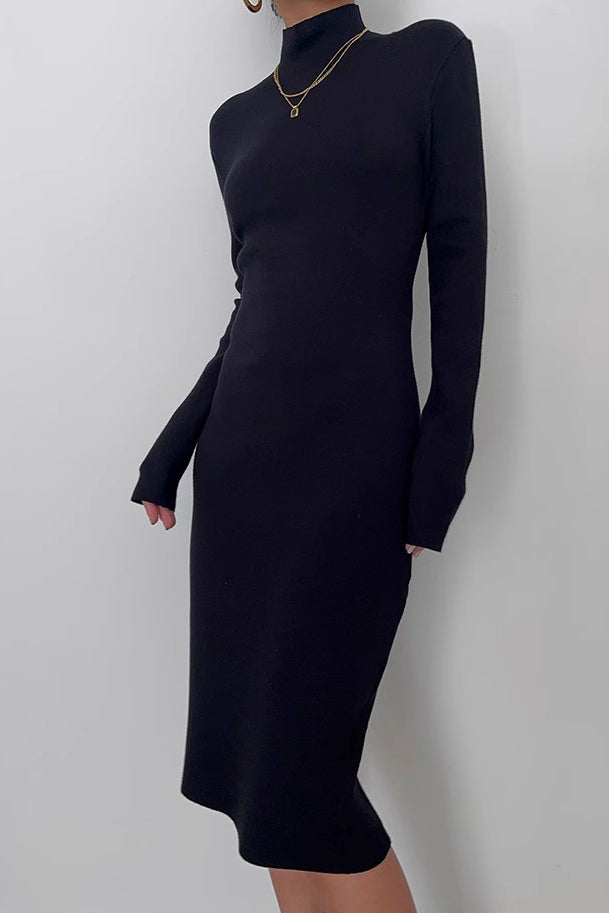 Women's Sexy Mock Neck Bodycon Dress