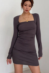 Women's Scoop Neck Sexy Bodycon Dress