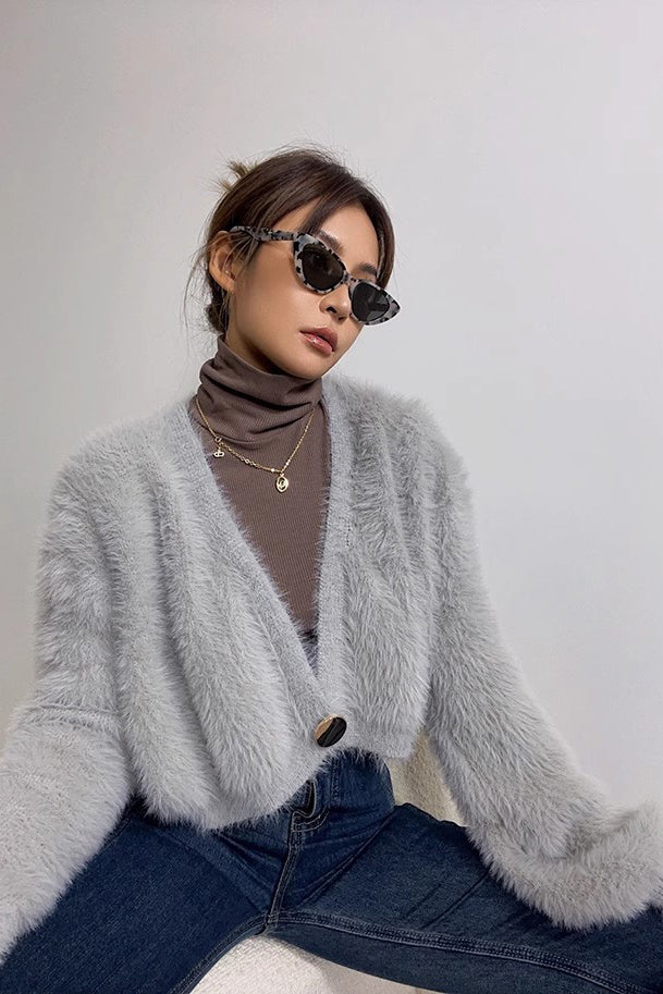 Women's Single Button Open Front Cardigan Sweaters