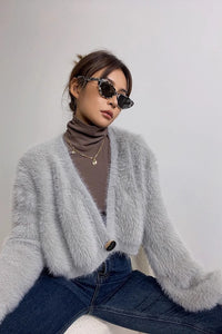 Women's Single Button Open Front Cardigan Sweaters