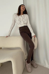 Women's Open Front Cardigan Sweaters Fashion Buttoned Front Knit Outwear Coats