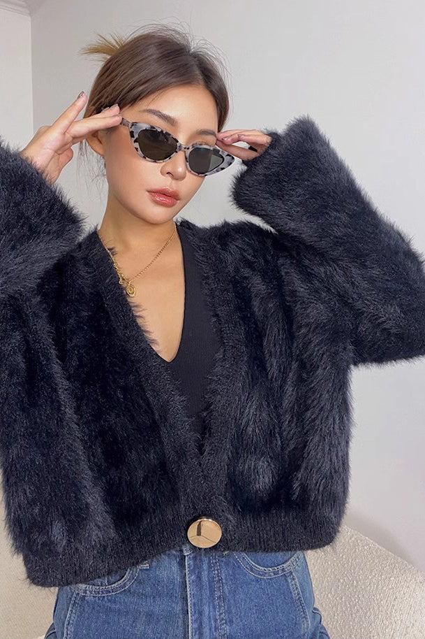 Women's Single Button Open Front Cardigan Sweaters