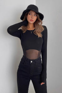 Women's Sexy Mesh Fitted Jumpsuit