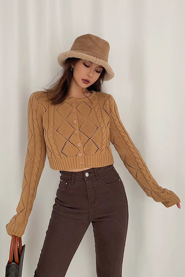 Women's Open Front Cardigan Sweaters Fashion Buttoned Front Knit Outwear Coats