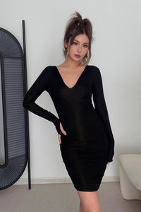 Women's Sexy Wrap V-Neck Bodycon Dress