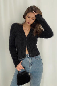 Women's Long Sleeve Wrap V-Neck Sweater