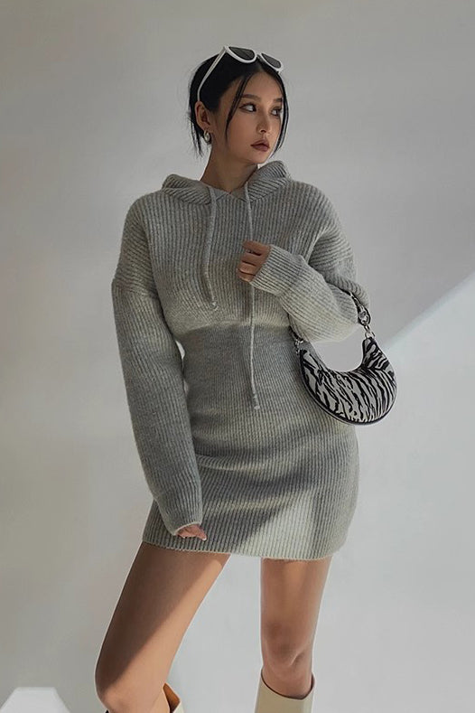 Women's Rib-knit Long Sleeve Fashion Outwear Dress