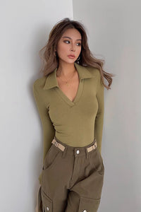 Women's Wrap V-Neck Sweaters Fashion Knit Outwear