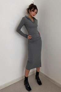 Women's Long Sleeve Sexy Bodycon Dress with Cap