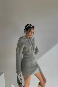 Women's Rib-knit Long Sleeve Fashion Outwear Dress