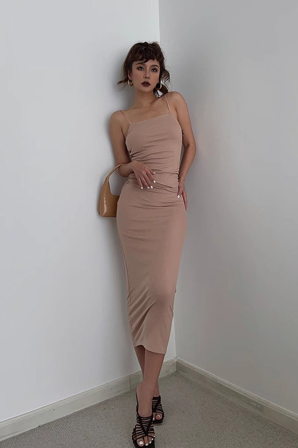 Women's Sleeveless Crisscross Back Bodycon Dress