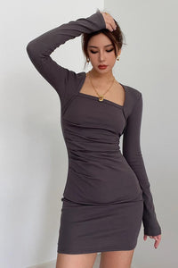 Women's Scoop Neck Sexy Bodycon Dress