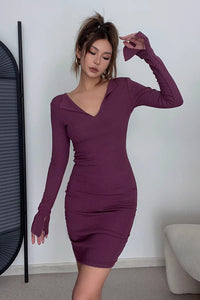 Women's Sexy Wrap V-Neck Bodycon Dress