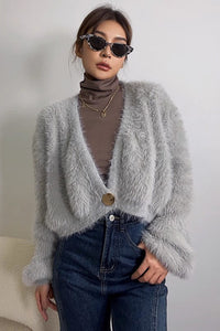 Women's Single Button Open Front Cardigan Sweaters