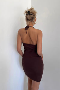 Women's Tie Back Split Hem Bodycon Dress