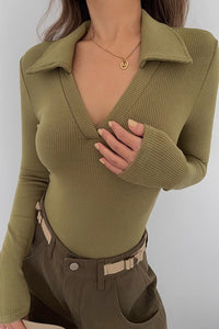 Women's Wrap V-Neck Sweaters Fashion Knit Outwear