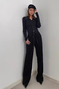 Women's Rib-knit Lace Up Front Tops Sweater Cardigan